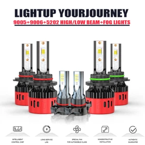 6x For 2010 Dodge Charger LED Headlights High/Low Beam Fog Lights 9005 9006 5202 - Picture 1 of 14