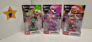 NINTENDO AMIIBO SPLATOON Neon Lime Boy, Neon Purple Squid & Neon Pink Girl - Neu in OVP - Bild 1 von 1