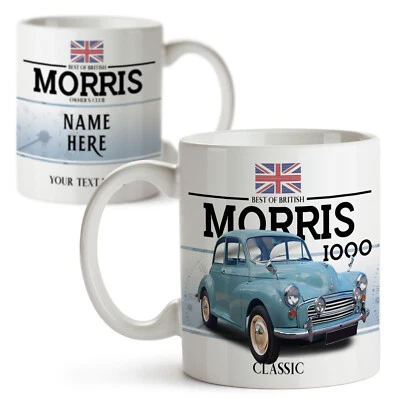 THE FANATICS Personalised Morris Minor Car Mug Classic Cars Cup 1000 Motor Garage Gift CM39