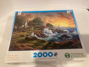 NEW!! Thomas Kinkade Seaside Haven 2000 Piece Jigsaw Puzzle Ceaco Lighthouse - Picture 1 of 1