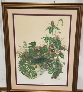 8 Maryrose Wampler Signed Matted Framed Prints READ Trillium Goldenrod Camellia - Picture 1 of 24
