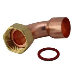 Manguito de soldadura tuerca de descarga conexión de grifo 22 x 1", medio ángulo, para tubo de cobre - Imagen 1 de 7