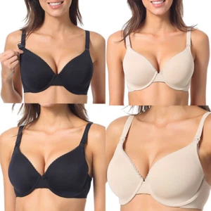 Front Buckles Nursing Bra Maternity Breastfeeding Pregnant Plus Size Underwear - Picture 1 of 24