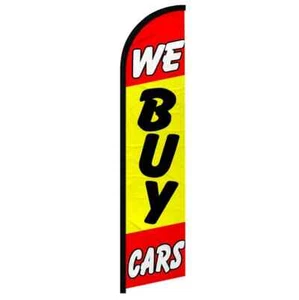 Wir kaufen Autos windstill Full Sleeve Feder Werbung Auto Inzahlungnahme Banner Flagge - Bild 1 von 7