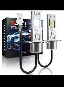 2Pcs H3 LED Fog Light Bulb 6000K White Headlight DRL/Fog light Fanless design - Picture 1 of 7