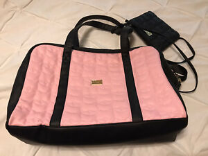 Luv Betsey by Betsey Johnson Pink Black Cat Weekender NWT 