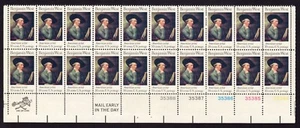Scott #1553 Benjamin West Plate Block of 20 Stamps - MNH - Picture 1 of 1