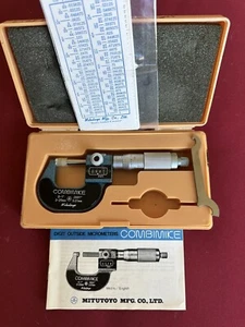Mitutoyo No 159-211 0-1” 0-25.4mm Combimike Outside Micrometer W Counter - Picture 1 of 6