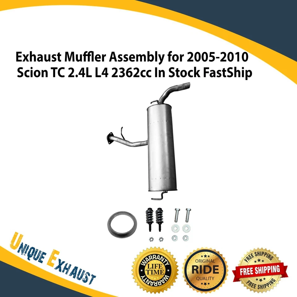 Conjunto de silenciador de escape para 2005-2010 Scion TC 2.4L L4 2362cc em estoque envio rápido - Imagem 1 de 4