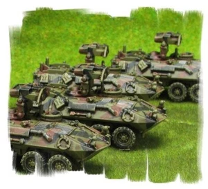 Painted! -  US LAV-AT Platoon (4 vehicles) - 15mm WW3 - Team Yankee - Picture 1 of 2