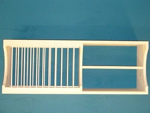 *NEW* Modern cabinet WOOD PLATE dish RACK mugs glasses spice shelf KITCHEN - Picture 1 of 4