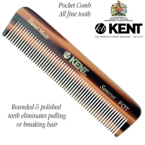 Fine Tooth Comb Beard Comb, 4.5" Handmade Pocket Comb and Travel Comb Hair Comb - Picture 1 of 2