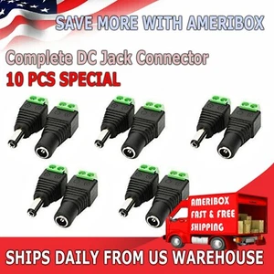 5 Pairs 10pcs Male & Female 5.5mm x 2.1mm DC Power Connector Jack Plug 12V 24V