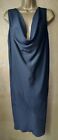 Aspesi Italian Designer Simple Black Silk Layered Dress, S.42(Uk 8/10) Beautiful