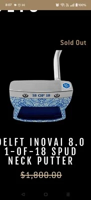 New Bettinardi Tour Issue Inovai 8.0 Delft putter headcover T Hive 35 inch - Image 1 of 4