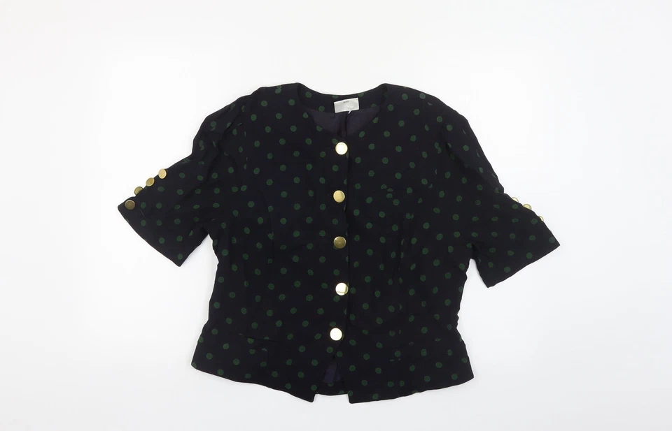 Chaqueta Blazer para mujer Basler azul lunares talla 16 con botones Foto 1 de 4