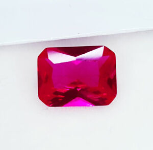 Loose Gemstone 1.80 Ct Natural Ruby Untreated 8x6mm Emerald Cut Certified W065