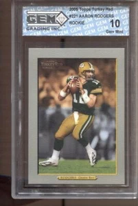 2005 Aaron Rodgers Topps Turkey Red #221 Gem Mint 10 RC Rookie Packers Steelers - Picture 1 of 2