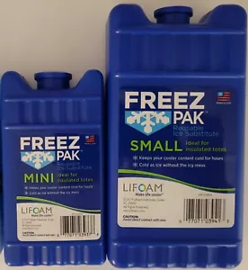 Paquetes de hielo congelados reutilizables de gel congelado FreezPak, selecciona: mini o pequeñas - Imagen 1 de 3