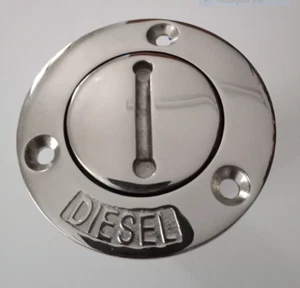 Deck Filler Diesel 38MM (1 1/2") 316 Marine Grade Stainless Steel & Key  - Picture 1 of 5