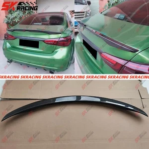 For INFINITI Q50 2014-17 Glossy Black/Carbon Fiber Rear Trunk Spoiler Wing Kits - Imagen 1 de 26