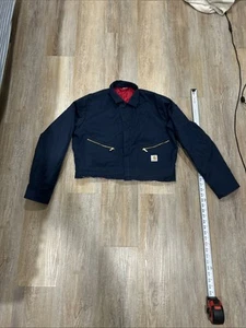 USA Carhartt Cropped Detroit Style Quilted Jacket Men’s Size Medium - Picture 1 of 20