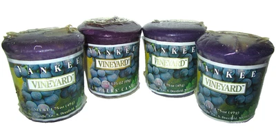 LOTE DE 4 Yankee Candle Retirado "VINEYARD" Fruta ~ Sampler Votivos ~ RARO ~ NUEVO Foto 1 de 2