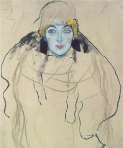 Gustav Klimt Portrait of a Lady 1917-1918 17"x 22" Archival Art Print - Picture 1 of 1