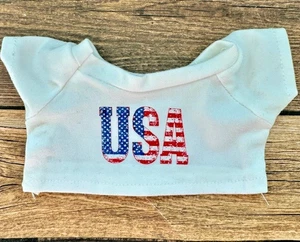 FITS labubu Doll Clothes Tee Shirt 15-17cm USA Patriotic Flag Stars Stripes - Picture 1 of 1
