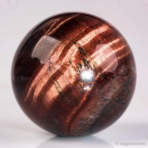 58g34mm Red Tiger Eye Sphere Crystal Ball Natural Quartz Healing Gemstone Chakra - Foto 1 di 10