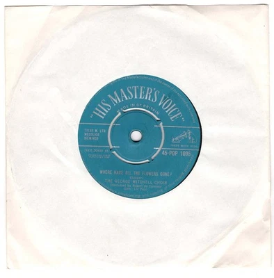 1962 George Mitchell Choir - Where Have All The Flowers Gone 7" 45rpm Vinyl - Bild 1 von 2