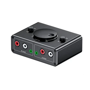 3,5 mm Cinch-Stereo-Audio-Umschalter, Bidirektional, 1 Eingang, 2 Ausgänge 8610 - Bild 1 von 9