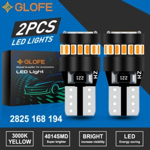 2X T10 168 194 2825 Amber 21SMD LED License Plate Side Marker Light Bulbs Canbus - Picture 1 of 6