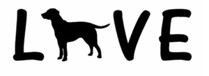 Love Labrador Hund Aufkleber 2 Stck. JDM Decal Auto Sticker 15 x 4,5 cm - Picture 1 of 3