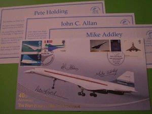 BUCKINGHAM FDC COVER CONCORDE ANNIVERSARY SIGNED  HOLDING, ADDLEY & ALLAN - SEE - Picture 1 of 2