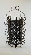 Vintage Spanish Revival Wrought Iron Lamp Shade Lantern Shade