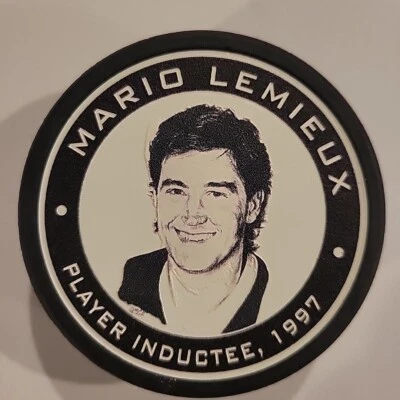 Mario Lemieux Pittsburgh Penguins NHL Hockey Salón de la Fama Disco 1997 Troquelado 3D Foto 1 de 3