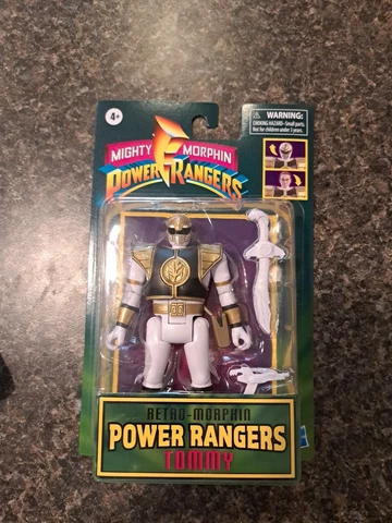 Hasbro Power Rangers Retro Mighty Morphin White Ranger Tommy Action Figure 5” Cover