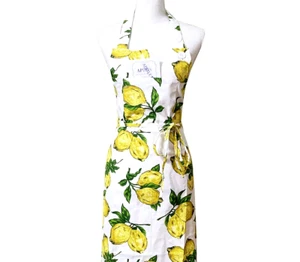 April Cornell Colorful Lemon Kitchen Chef Apron Cotton - Picture 1 of 4