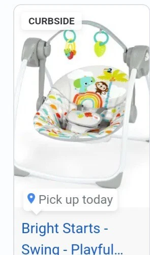 Columpio portátil compacto para bebé Bright Starts Playful Paradise con juguetes, unisex nuevo Foto 1 de 1