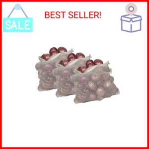Reusable Onion Storage Bags - Organic Cotton Mesh Onion Bags with Drawstring - W - Picture 1 of 2