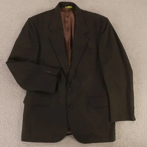 Pierre Balmain Jacket M Gray Houndstooth Check 100% Wool Hopsack Blazer USA 42R - Picture 1 of 15