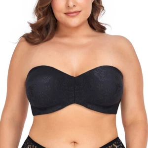 Women's Plus Size Strapless Bras Underwire Support Non Padded Multiway Bra 32-46 - Picture 1 of 36