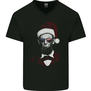 Weihnachten Abraham Lincoln President Herren V-Ausschnitt Baumwolle - Bild 1 von 3