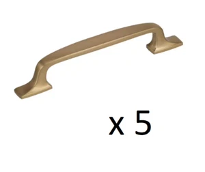 *5* Amerock Highland Ridge 5-1/16 in (128 mm) Golden Champagne Drawer Pull - Picture 1 of 3