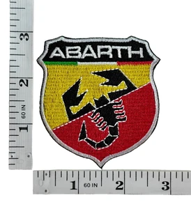Bestickter Aufnäher - Abarth - Italian Racing - Skorpion - NEU - Aufbügeln/Nähen - Bild 1 von 1