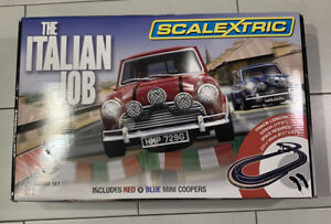Scalextric Italian Job Set - 2 Mini Coopers Hornby C1280 Complete lights Rare