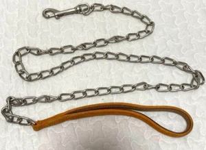 Correa de perro de cuero naranja cadena Hermes W3 - Imagen 1 de 5
