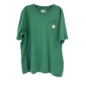 Carhartt Loose Fit T Shirt Men's XL Kelly Green Short Sleeve K87 Pocket Workwear - Picture 1 of 9