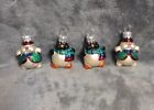 Hallmark Blown Glass Ornament Lil Roly Poly Snowman And Penguin Mercury Glass 4